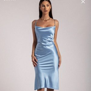 Meshki Light Blue Satin Dress